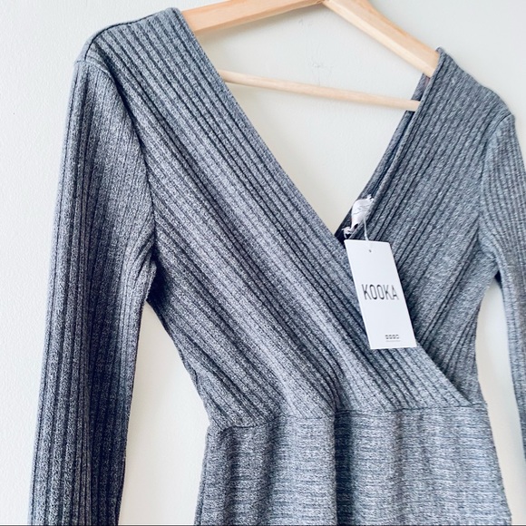 NWT Crossover Wrap Sweater Dress - Picture 2 of 10